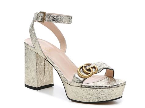 gucci gold glitter heels|gucci gold platform heels.